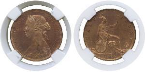 1/2 Penny Reino Unido Cobre Victoria (1819 - 1901)