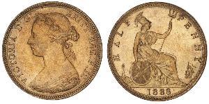 1/2 Penny Reino Unido Cobre Victoria (1819 - 1901)