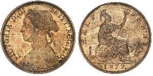 1/2 Penny Reino Unido Cobre Victoria (1819 - 1901)