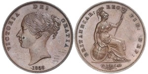 1/2 Penny Reino Unido Cobre Victoria (1819 - 1901)