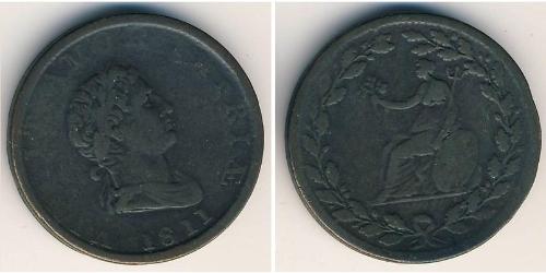 1/2 Penny Reino Unido Cobre 