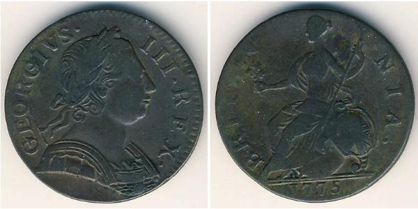 1/2 Penny Reino Unido Cobre 