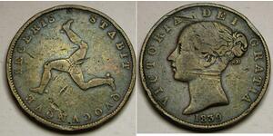 1/2 Penny Isle of Man Copper 