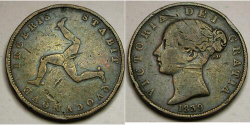 1/2 Penny Isle of Man Copper 