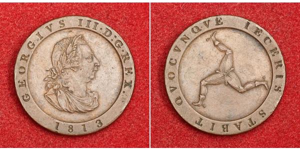 1/2 Penny Isle of Man Copper George III (1738-1820)