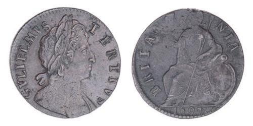 1/2 Penny Kingdom of England (927-1649,1660-1707) Copper William III (1650-1702)