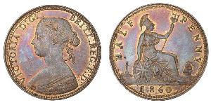 1/2 Penny United Kingdom Copper Victoria (1819 - 1901)