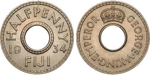 1/2 Penny Fiji Copper/Nickel George V of the United Kingdom (1865-1936)