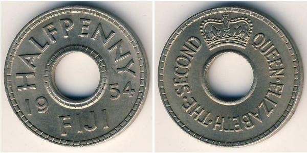 1/2 Penny Fiji Copper/Nickel 