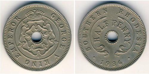 1/2 Penny Southern Rhodesia (1923-1980) Copper/Nickel 