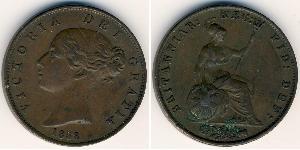 1/2 Penny Royaume-Uni Cuivre 