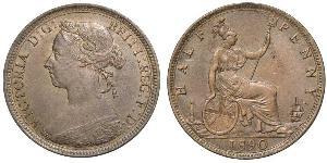 1/2 Penny Royaume-Uni Cuivre Victoria (1819 - 1901)