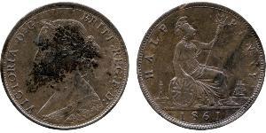 1/2 Penny Royaume-Uni Cuivre Victoria (1819 - 1901)