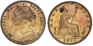 1/2 Penny Royaume-Uni Cuivre Victoria (1819 - 1901)