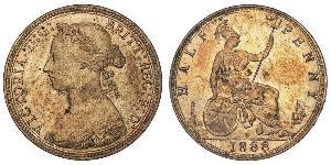 1/2 Penny Royaume-Uni Cuivre Victoria (1819 - 1901)