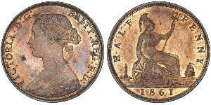 1/2 Penny Royaume-Uni Cuivre Victoria (1819 - 1901)