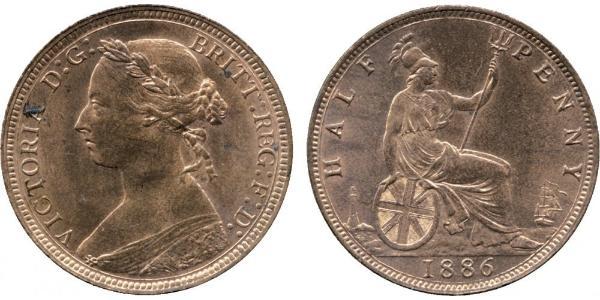 1/2 Penny Royaume-Uni Cuivre Victoria (1819 - 1901)