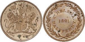 1/2 Penny Île Sainte-Hélène (1981 - ) Cuivre 