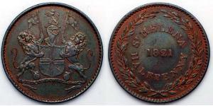 1/2 Penny Île Sainte-Hélène (1981 - ) Cuivre 