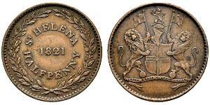 1/2 Penny Île Sainte-Hélène (1981 - ) Cuivre 