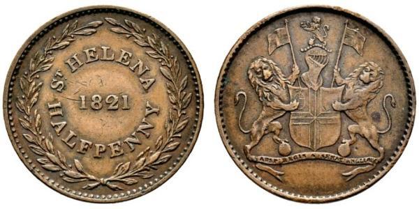 1/2 Penny Île Sainte-Hélène (1981 - ) Cuivre 
