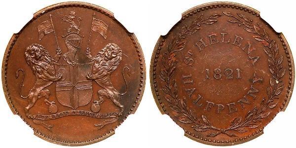 1/2 Penny Île Sainte-Hélène (1981 - ) Cuivre 