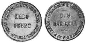 1/2 Penny Ôstralie (1788 - 1939) Cuivre 