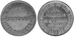 1/2 Penny Ôstralie (1788 - 1939) Cuivre 