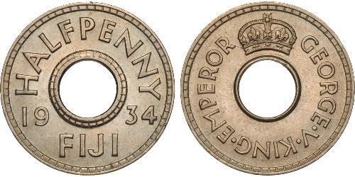 1/2 Penny Fidji Cuivre/Nickel George V (1865-1936)