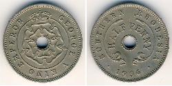 1/2 Penny Southern Rhodesia (1923-1980) Cuivre/Nickel 