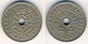 1/2 Penny Southern Rhodesia (1923-1980) Cuivre/Nickel 