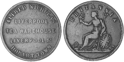 1/2 Penny Australien (1788 - 1939) Kupfer 