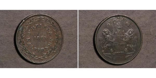 1/2 Penny St. Helena (1981 - ) Kupfer 