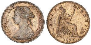 1/2 Penny Vereinigtes Königreich Kupfer Victoria (1819 - 1901)