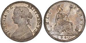 1/2 Penny Vereinigtes Königreich Kupfer Victoria (1819 - 1901)