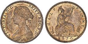 1/2 Penny Vereinigtes Königreich Kupfer Victoria (1819 - 1901)