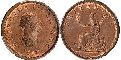 1/2 Penny Vereinigtes Königreich von Großbritannien und Irland (1801-1922) Kupfer Georg III (1738-1820)