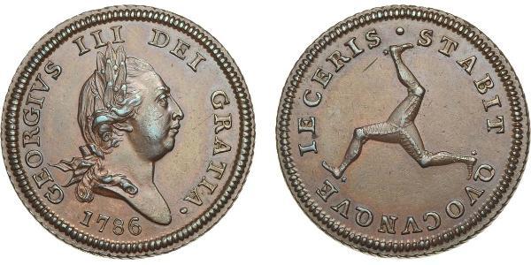 1/2 Penny Île de Man Laiton George III (1738-1820)