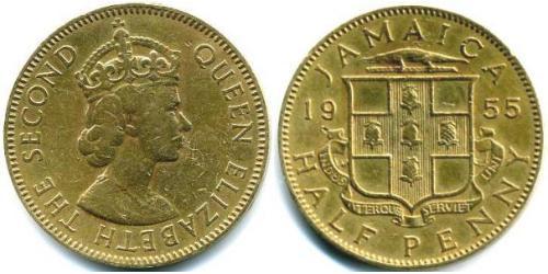 1/2 Penny Jamaica (1962 - ) Latón 