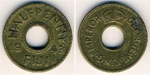 1/2 Penny Fidschi Messing 