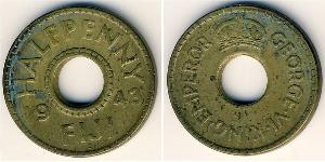 1/2 Penny Fidschi Messing 