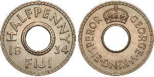 1/2 Penny Fiyi Níquel/Cobre Jorge V (1865-1936)