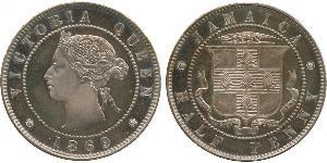 1/2 Penny Jamaica (1962 - ) Níquel/Cobre Victoria (1819 - 1901)