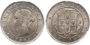 1/2 Penny Jamaica (1962 - ) Níquel/Cobre Victoria (1819 - 1901)