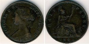 1/2 Penny Regno Unito  Rame Vittoria (1819 - 1901)