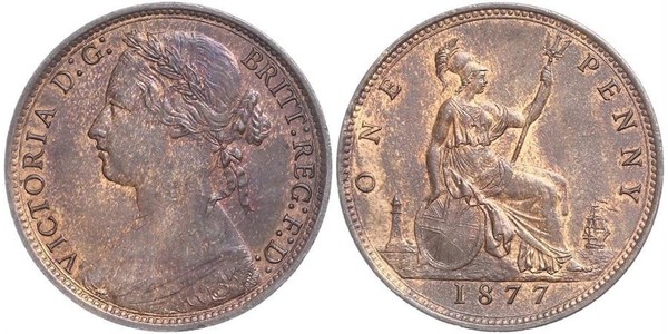 1/2 Penny Regno Unito  Rame Vittoria (1819 - 1901)