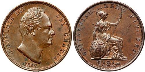 1/2 Penny Regno Unito di Gran Bretagna e Irlanda (1801-1922) Rame Guglielmo IV (1765-1837)