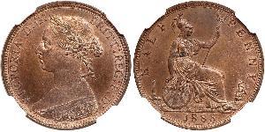 1/2 Penny Regno Unito di Gran Bretagna e Irlanda (1801-1922)  Vittoria (1819 - 1901)