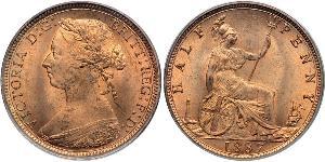 1/2 Penny Regno Unito di Gran Bretagna e Irlanda (1801-1922)  Vittoria (1819 - 1901)