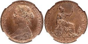 1/2 Penny Reino Unido de Gran Bretaña e Irlanda (1801-1922)  Victoria (1819 - 1901)